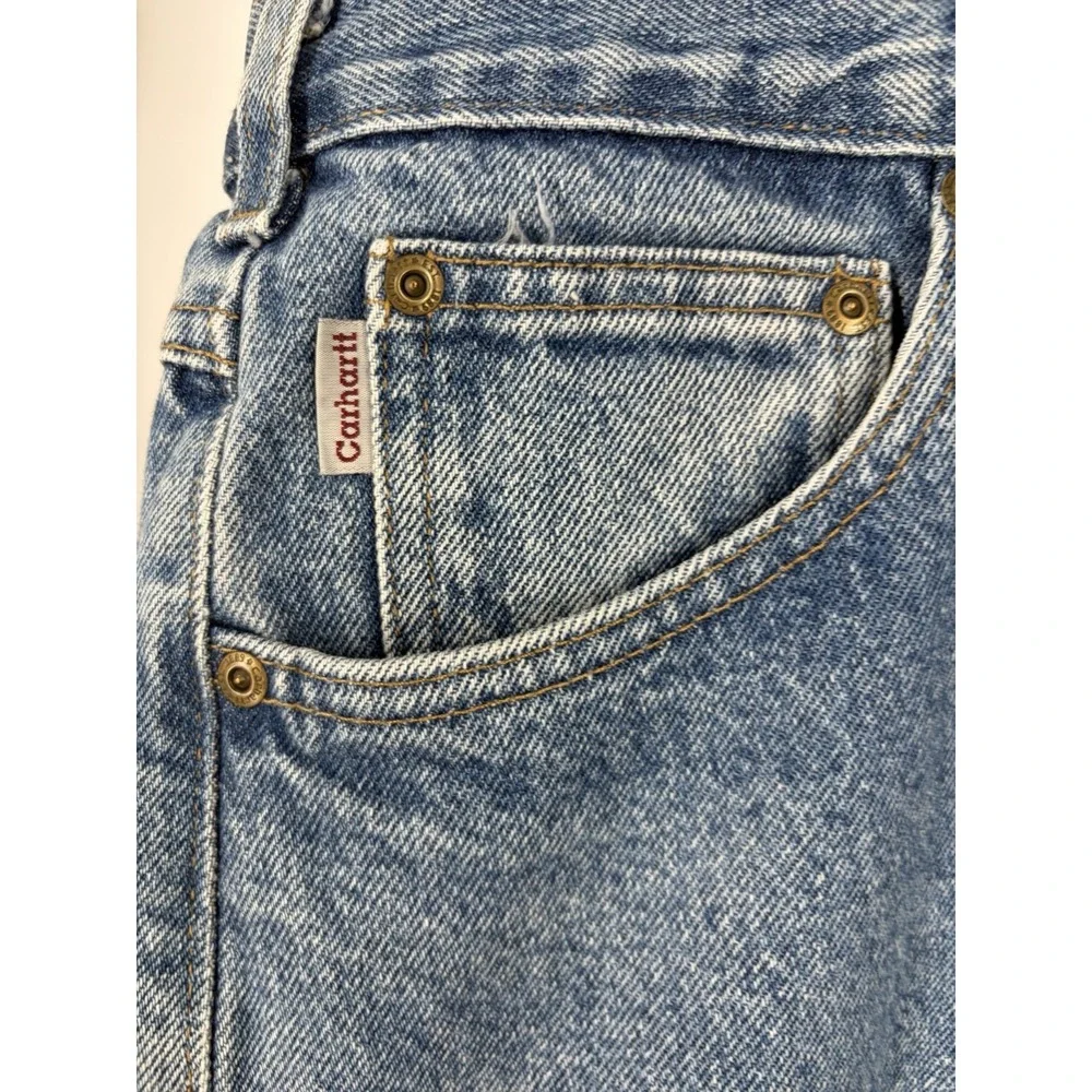 Carhartt B17 DST Relaxed Fit Jeans 48x32 Light Wash Workwear Ranch Western Denim